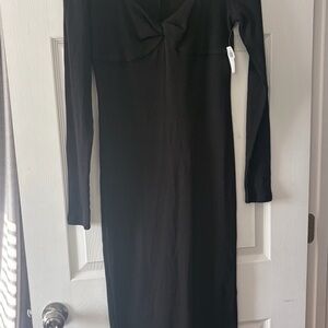Old Navy Black Long Sleeve Maxi Dress